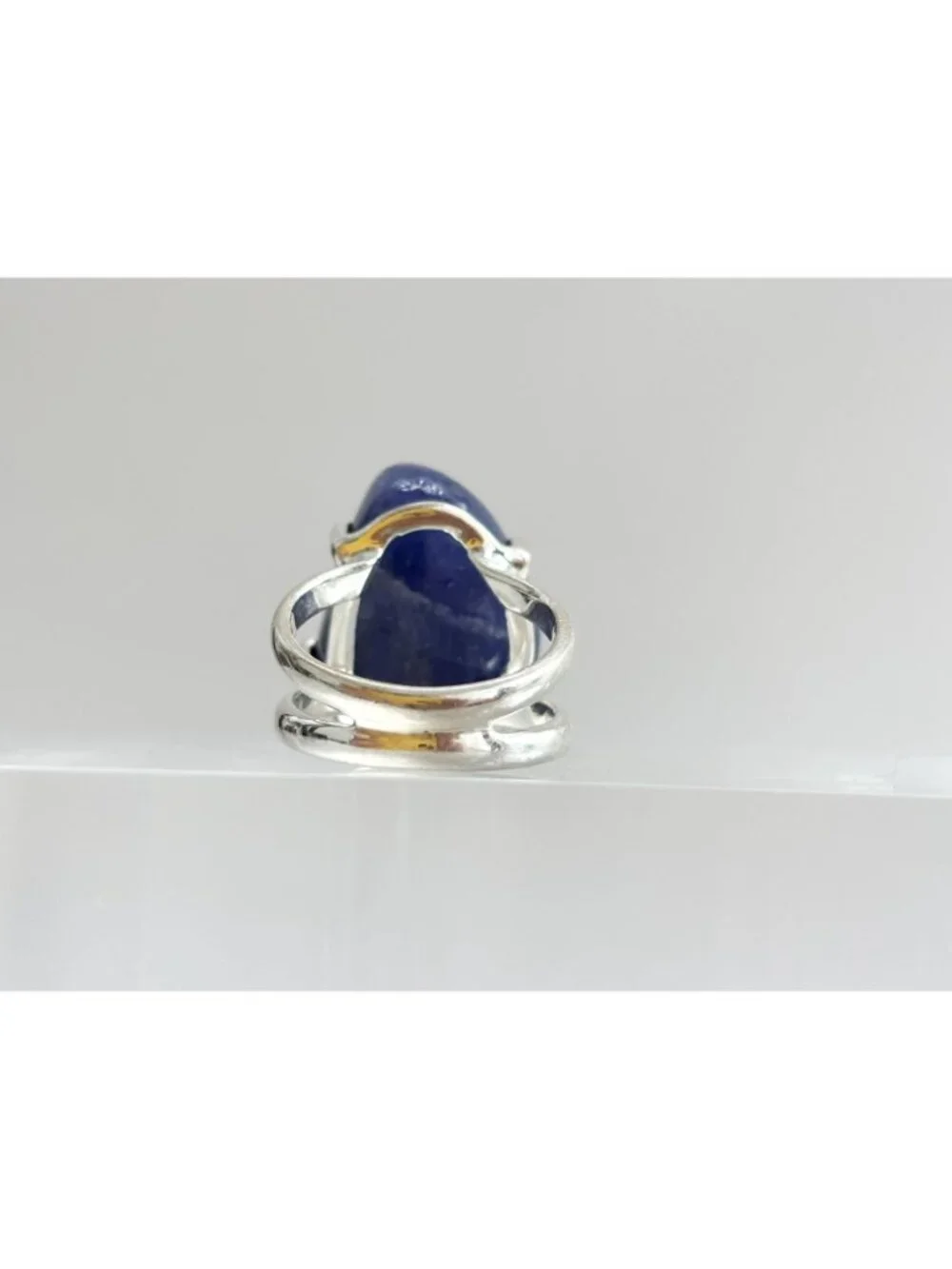 ARYA Rough Tanzanite Solitaire Gemstone Sterling Silver 925 Vintage Ring - sz 7